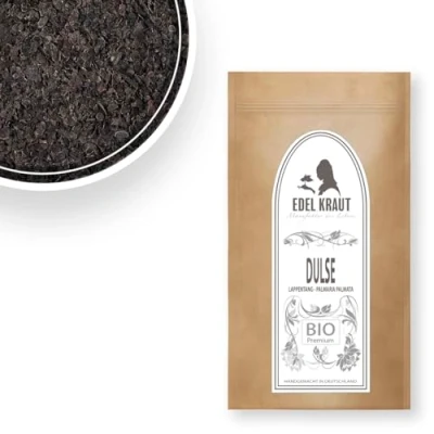 Abbildung von BIO Dulse Flocken 500g (Palmaria palmata) EDEL KRAUT 100% Lappentang Irisch Rotalge ohne Zusatzstoffe Wildsammlung