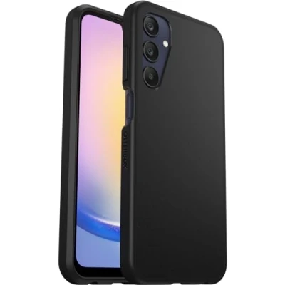 Abbildung von OtterBox Sleek Hülle für Samsung Galaxy A25 5G, stoßfest, sturzsicher, ultraschlank, schützende Hülle, Getestet nach Militärstandard, Schwarz, Keine Einzelhandelsverpackung