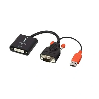 Abbildung von LINDY 38184 VGA auf DVI D Konverter, schwarz/orange