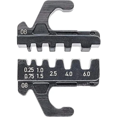 Abbildung von KNIPEX Crimpeinsatz für isolierte + unisolierte Aderendhülsen 0,25 6 mm² 97 39 08