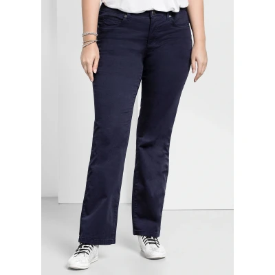 Abbildung von Sheego Jeans Bootcut, Damen, Größe: 40, Marine