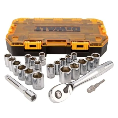 Abbildung von Stanley Dwmt73813 Robustes Steckschlüssel Set, 23 teilig, 1/2 Zoll Vierkantantrieb