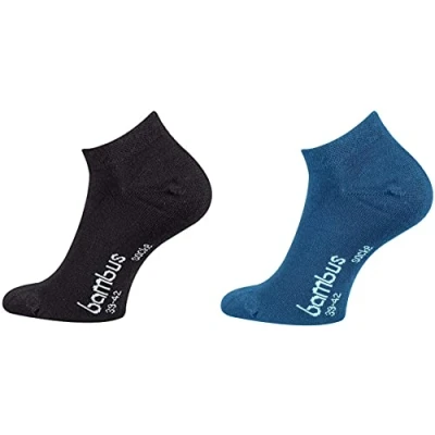 Abbildung von TippTexx 24 6 Paar Bambus Sneakersocken mit ANTI LOCH GARANTIE, Ökotex (as3, numeric, numeric_35, numeric_38, regular, Schwarz/Jeans)