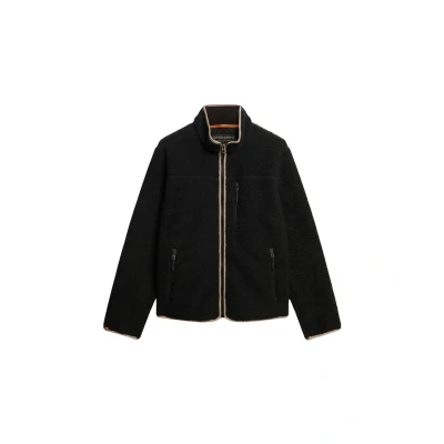 Abbildung von Superdry FULL ZIP Fleecejacke, Herren, Größe: XXL, Schwarz