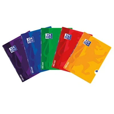 Abbildung von Oxford OPENFLEX Schulheft A4, 60 Blätter, liniert, 5 Stück Packung Farbenmix