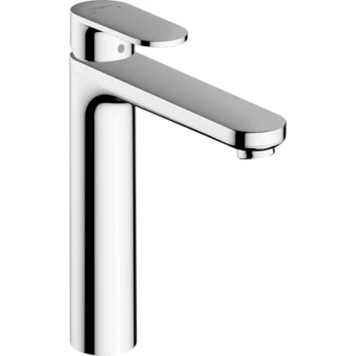 Abbildung von hansgrohe Waschtischarmatur &quot;Vernis Blend&quot;, 19cm, mit isolierter Wasserführung und Zugstangen Ablaufgarnitur,chrom
