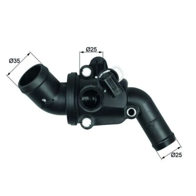 Abbildung von MAHLE ORIGINAL TI 14 87 Kühlwasserthermostat mit Dichtung MERCEDES BENZ: B Klasse, A Klasse