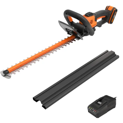 Abbildung von Worx Akku Heckenschere WG261E, 44 cm Schwertlänge, 16 mm Zahnabstand, inkl. und Ladegerät