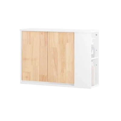 Abbildung von SoBuy Hängeschrank BZR144 Wandschrank mit 2 Türen Badezimmerschrank Küchenschrank Medizinschrank