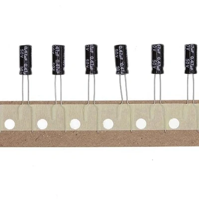 Abbildung von 100 Stück 50V 0.47UF Steckbarer Aluminium Elektrolytkondensator 5x11 5 * 11mm