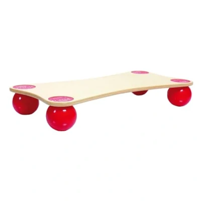 Abbildung von TOGU Balanza Ballstep Balance board Stepper, holzfarben mit rot