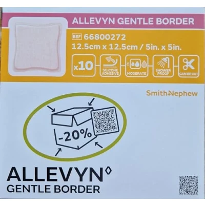 Abbildung von Allevyn Gentle Foam Border Wundkompresse (10 Stück) 12,5x12,5cm/5in.x5in.