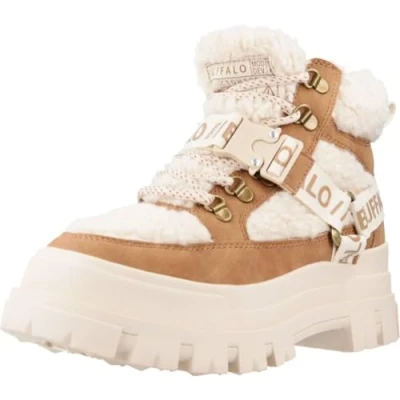 Abbildung von Buffalo Aspha COM MID WARM Schnürstiefelette, Damen, Größe: 41, Beige Schuhe