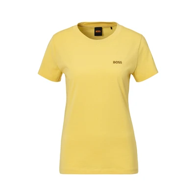 Abbildung von BOSS Esogo Tshirt basic, Damen, Größe: Large, Bright yellow