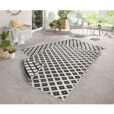 Abbildung von NORTHRUGS Teppich &quot;Nizza&quot;, rechteckig, In &amp; Outdoor, Wetterfest, Balkon, Garten, Wohnzimmer, Wasserfest