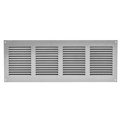 Abbildung von 400x150mm Lüftungsgitter Grau Abluftgitter mit Insektenschutz Abluft Zuluft Metall Gitter