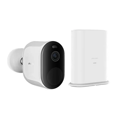 Abbildung von IMILAB Kabellose Außenkamera, Farbsicht, PTZ, Überwachungskamera, 2,5 K mit integriertem Akku, AI/PIR menschliche Erkennung, bidirektionales Audio, Alexa/IP66, Solarpanel Nicht im Lieferumfang