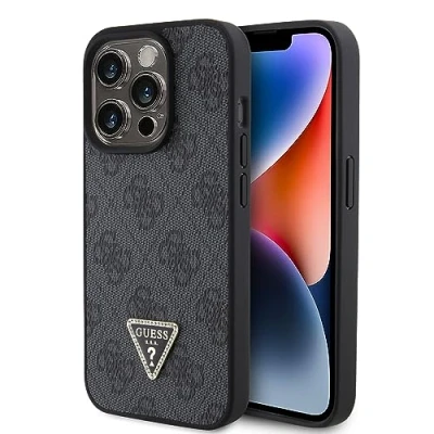 Abbildung von Apple iPhone 15 Pro Hülle Kunststoff Guess Backcover/Hard Case Handyhülle Schwarz