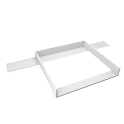 Abbildung von regalik Wickelaufsatz mit Platte für Hemnes von IKEA, Wickeltischaufsatz 50x160 cm Kommoden, Abnehmbar Wickelkommode aufsatz, Gerade Frontplatten, Weiß, 1 mm ABS Material