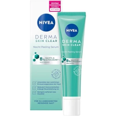 Abbildung von Nivea Derma SKIN Clear Nacht Peeling Serum Nachtpflege, Größe: 40 ml,