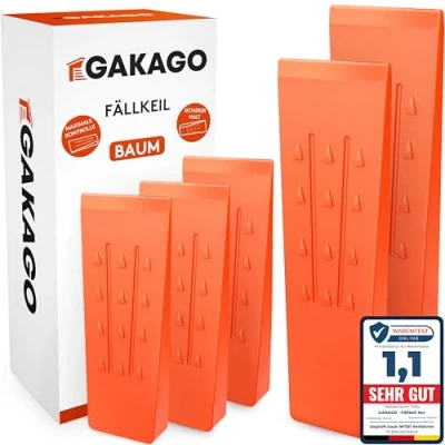Abbildung von Gakago Fällkeil, (Set, 5 St), Rutschfeste Kunststoffkeile mit Widerhaken Schuppung &amp; Schlagfest