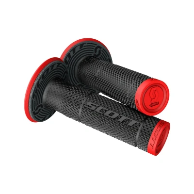 Abbildung von Scott SX II MX Motorrad Griffe inkl.Donut schwarz/rot