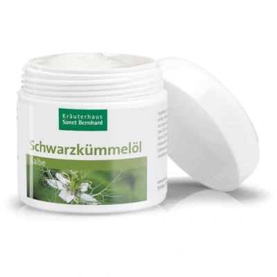 Abbildung von Sanct Bernhard Schwarzkümmelöl Salbe mit Jojobaöl, Ringelblumenöl, Avocadoöl &amp; Getreidekeimöl 100 ml