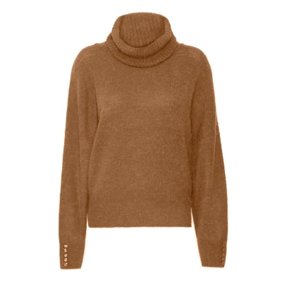 Abbildung von ICHI Kamara Strickpullover, Damen, Größe: Large, Monks robe
