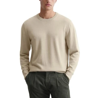Abbildung von Marc OߴPolo Herren Strickpullover mit Rundhalsausschnitt klassisch, Beige (Dapple Gray), XS