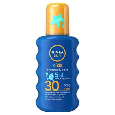Abbildung von Nivea Sun Kinder Sonnenspray SPF30 Langlebiges, wasserfestes Farbspray 200ml
