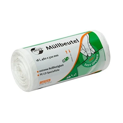 Abbildung von Müllbeutel DEISS FIRST PLUS weiß 18 L, 50 Stück