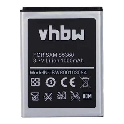 Abbildung von vhbw Akku Ersatz für Samsung EB454357VA, EB454357VU Handy Smartphone Telefon (1000mAh, 3,7V, Li Ion)