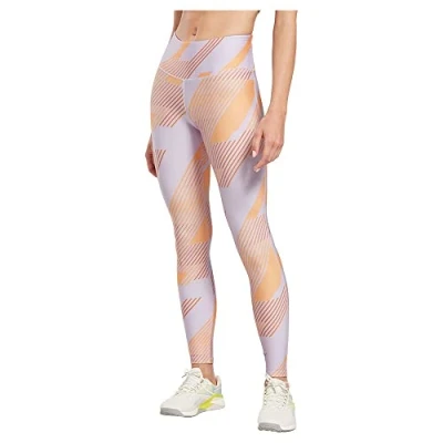 Abbildung von Reebok Damen Workout Ready Train All Over Print Leggings, Purple Oasis, L
