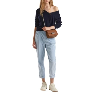 Abbildung von United Colors of Benetton Feminine V NECK WITH Minimal Finishes Regular FIT Cuffs AND HEM Strickpullover, Damen, Größe: Large, Blue