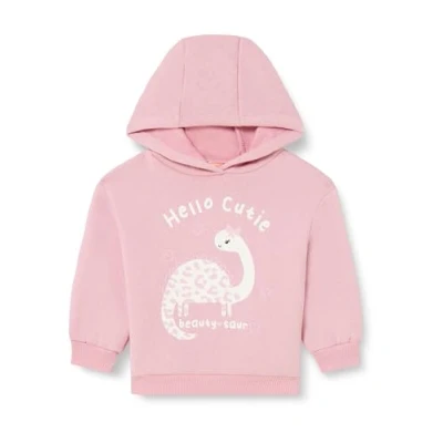 Abbildung von Koton Babygirl Hoodie Long Sleeve Dinosaur Printed Brushed Interior Cotton