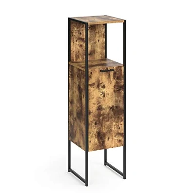 Abbildung von Vicco Midischrank Fyrk, Eiche rustikal/Schwarz, 33 x 120.4 cm