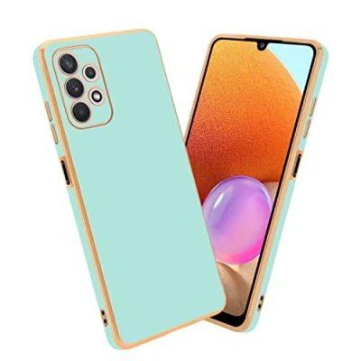 Abbildung von Cadorabo Hülle kompatibel mit Samsung Galaxy A32 5G Schutzhülle TPU Silikon Case Liquid Design Kameraschutz Slim Kratzfest Weiche Gummi Rundumschutz für in Grün
