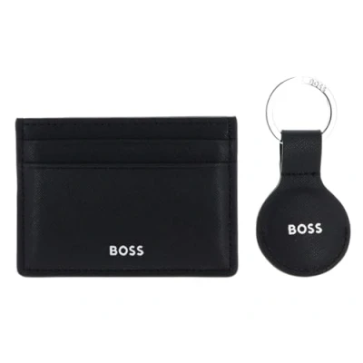 Abbildung von BOSS Kartenetui Giftset Card Case &amp; Tracertag (Set, 2 tlg), aus echtem Leder mit RFID Blocker Schutz
