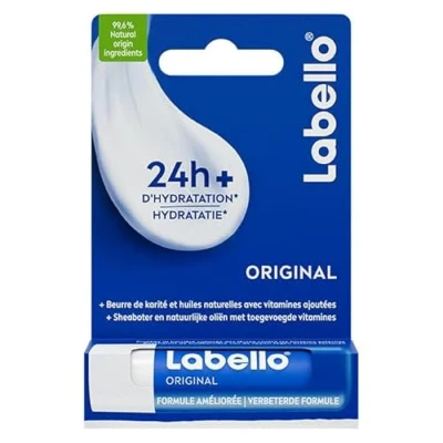 Abbildung von LABELLO Original (1 x 5,5 ml), Lippenbalsam, angereichert mit natürlichen Ölen und cremiger Textur, Lippenpflege, langanhaltende Feuchtigkeit für 24 Stunden