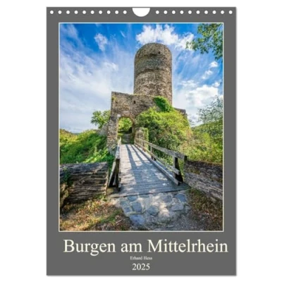 Abbildung von Burgen am Mittelrhein (Wandkalender 2025 DIN A4 hoch), CALVENDO Monatskalender