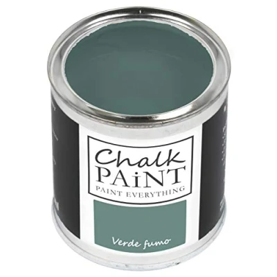 Abbildung von Chalk Paint Everything® Verde fumo Kreidefarbe Wasserbasis für Alle Oberflächen einfach zu verarbeiten ohne schlechten Geruch Extra Matt (250 ml)