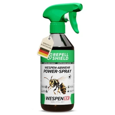 Abbildung von RepellShield® Natürliches Wespenspray 500ml Präzise Vertreibung durch Insektenspray als Wespen Abwehr Zitrusduft