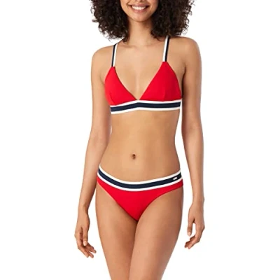 Abbildung von Schiesser Damen Triangle Bikini Set, rot, XL