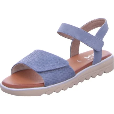 Abbildung von Jana Damen Sandalen flach mit Klettverschluss Vegan, Blau (Denim), 39 EU