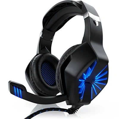 Abbildung von CSL Gaming Headset Für PC inkl. Mikrofon Kopfhörer USB Gamer Headphone Kabelfernbedienung Externe Soundkarte sowie PS4 PS5
