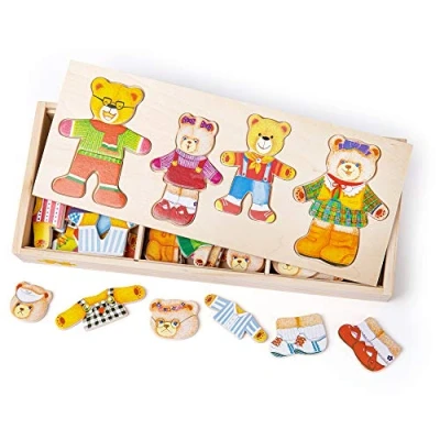 Abbildung von Bigjigs Toys Hölzernes Anziehspiel: Bärenfamilie
