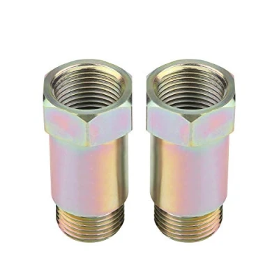 Abbildung von Sauerstoffsensor Extender Spacer 1 Paar Qiilu Edelstahl Lambda O2 Gelb M18x1.5