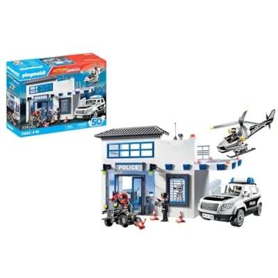 Abbildung von Playmobil® Konstruktions Spielset Polizeistation (71602), Action Heroes, 50 Jahre, (204 St)