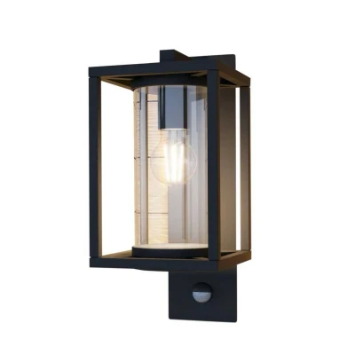 Abbildung von Lucande Außen Wandleuchte Ferda, Leuchtmittel nicht inklusive, Modern, Aluminium, Glas, grafitgrau (RAL 840 M), 1 flammig,mit