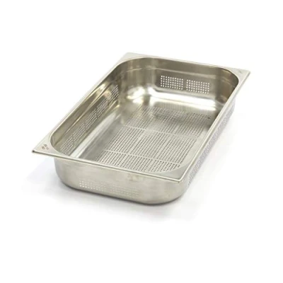 Abbildung von Maxima Gastro Gastronormbehälter 1/1 GN 10 cm Tief Edelstahl Perforiert